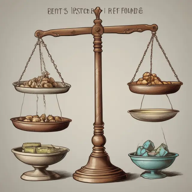 A large antique scale weighing investment vehicles: ETFs, mutual funds, REITs, and index funds, using distribution yields as the balance.