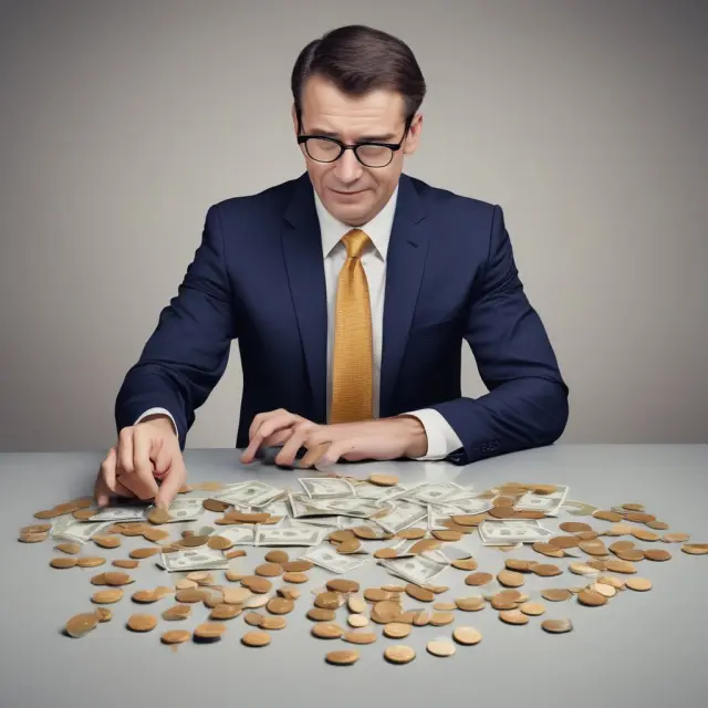 A wise tax man holding a scale with golden coins representing capital gains distributions and silver bonds symbolizing ordinary income distributions