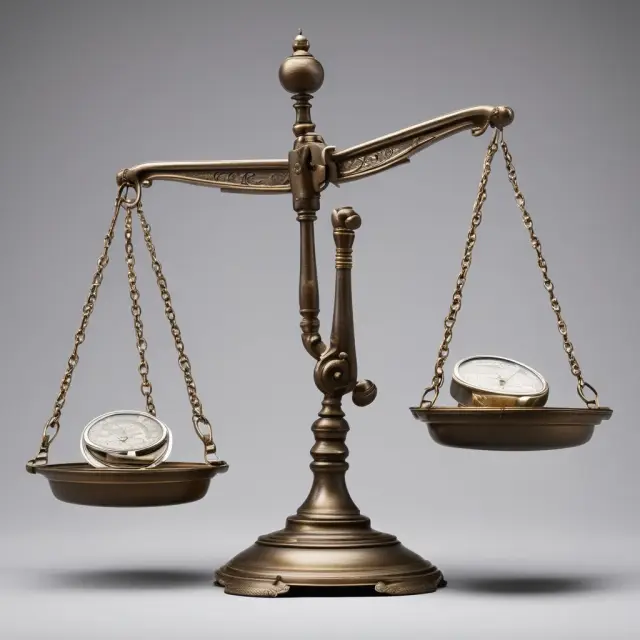 An image of a stockholder balancing scales, representing the pros and cons of distributions-in-kind: dilution of ownership, complex administration, and uncertain marketability.