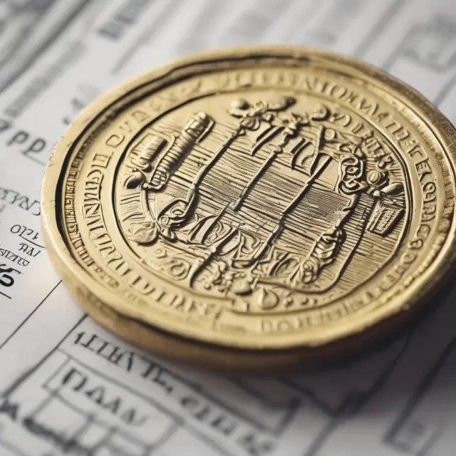 Golden coin morphing into a tax form illustrating the financial consequences of divestments