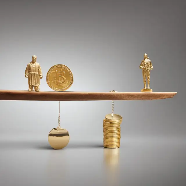 Golden coins representing dividends balanced on a scale between market conditions, competitive pressures, and financial performance