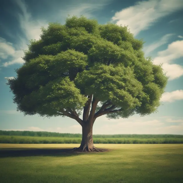 Image of trees with steady growth and strong roots symbolizing consistent dividend growth rates in companies