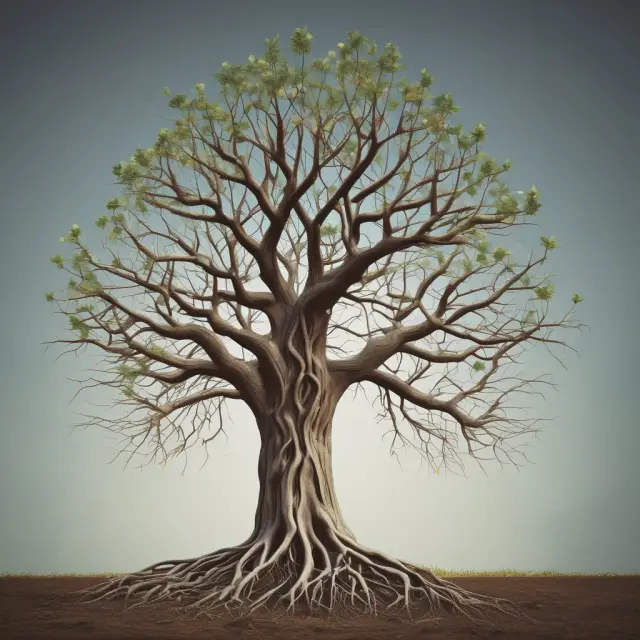 Metaphorical image of a dividend-paying tree nourishing various investment strategies: current income, capital preservation, and risk management.