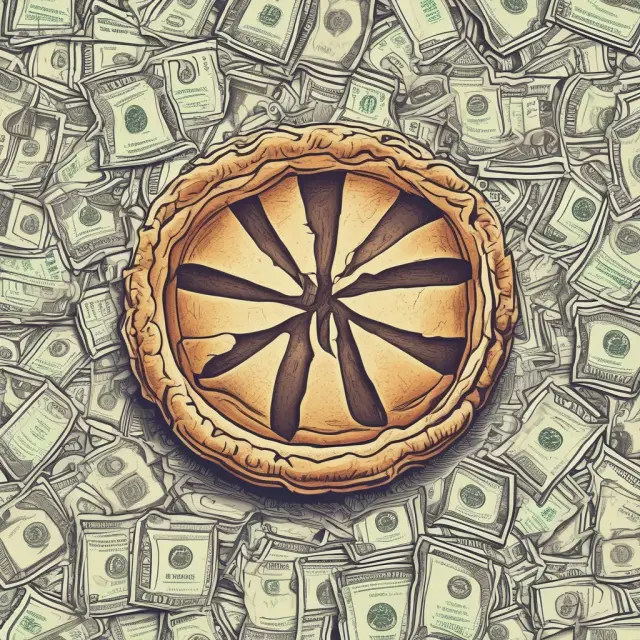 A pie chart illustrating the division of company profits into dividends (highlighted slice) and retained earnings for growth.
