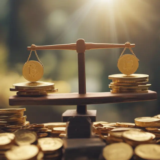 Golden coins on a balance see-saw: one side represents dividends, other retained earnings - assessing dividend sustainability.