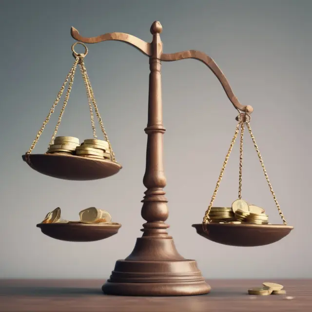 A scale balancing net income and dividends, illustrating the relationship between a company