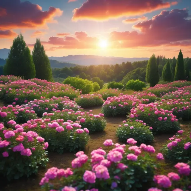 A garden filled with dividend-paying stocks thriving on a rugged, uneven landscape symbolizing various financial risks