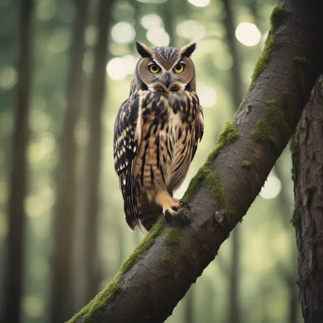 An image of an owl symbolizing wisdom atop a tree laden with various dividend yield fruits, surrounded by potential investment options.