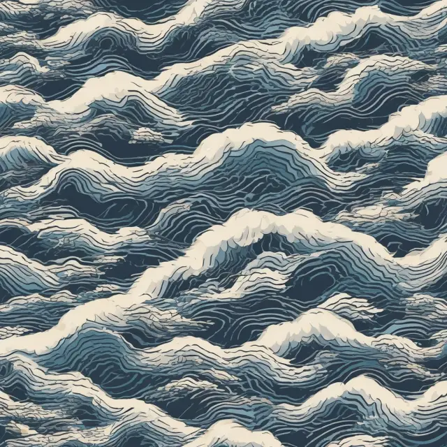 A calm sea with companies rowing boats amidst waves symbolizing dividend reinvestment plans, gathering capital and fostering a stable investor base