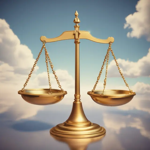 Golden scale comparing dividend yields to potential returns, representing the dilemma of investors