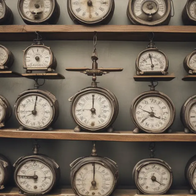 Image of an antique scale balancing private and public stocks, illustrating discount differences between them