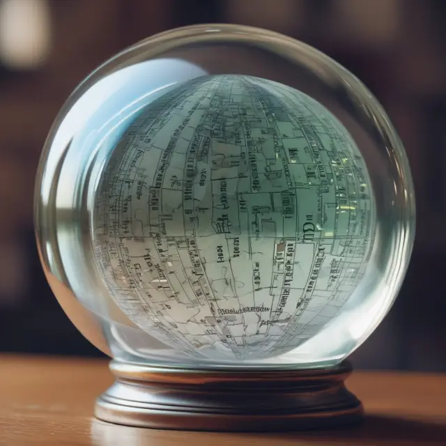 Crystal ball containing financial data representing Dodd-Frank