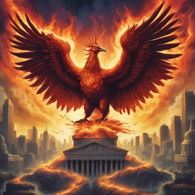 An image of a mythical Phoenix reborn from the ashes, representing the Dodd-Frank Act