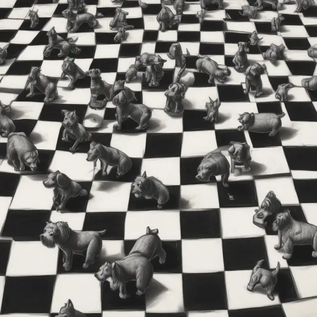 A metaphorical chessboard illustrates Dogs of the Dow strategy, with high-yielding stocks represented as guards securing their positions.
