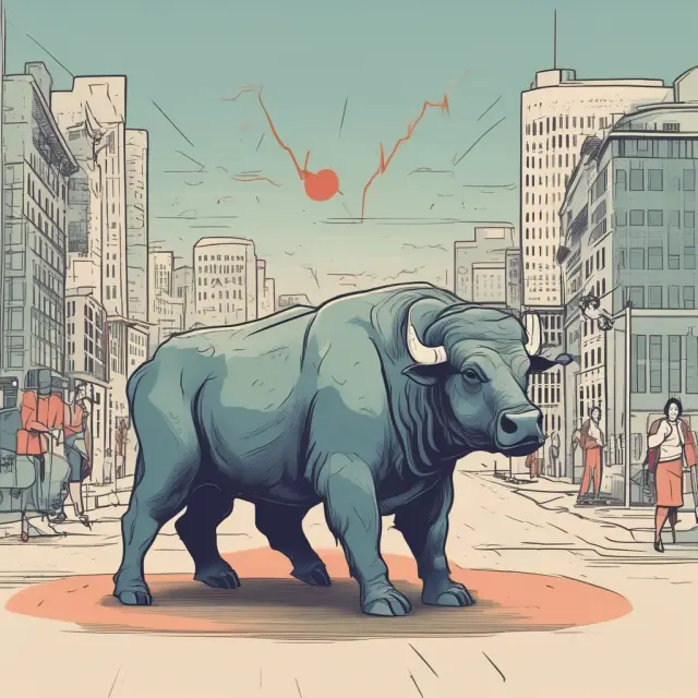 An image of a doji hovering between a bull and bear symbol, emphasizing its uncertain price reversal implications