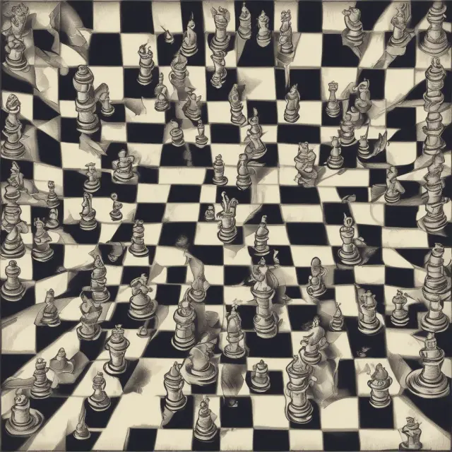 Countries versus Fed in a game of chess, symbolizing monetary policy considerations during dollarization