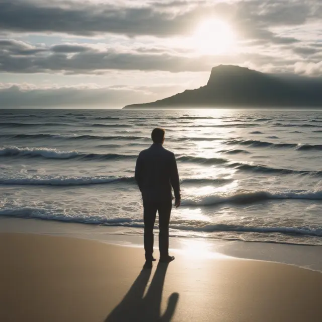 An institutional investor examining DEMA trends on calm waters, guiding their financial strategy.