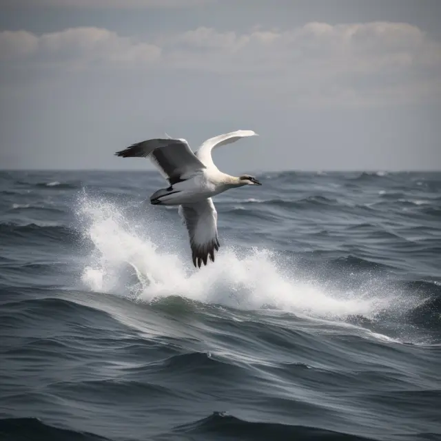 A graceful swan (DEMA) skillfully navigates turbulent financial waters, representing DEMA