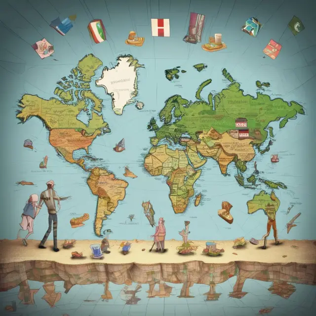 Global tax authorities, symbolized by OECD and BEPS, combat the use of double Irish sandwiches on an intricate world map.