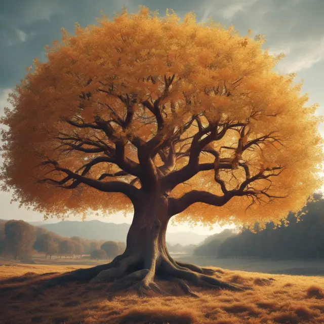 An MLP tree thrives, its golden leaves symbolizing the elimination of double taxation in alternative investments