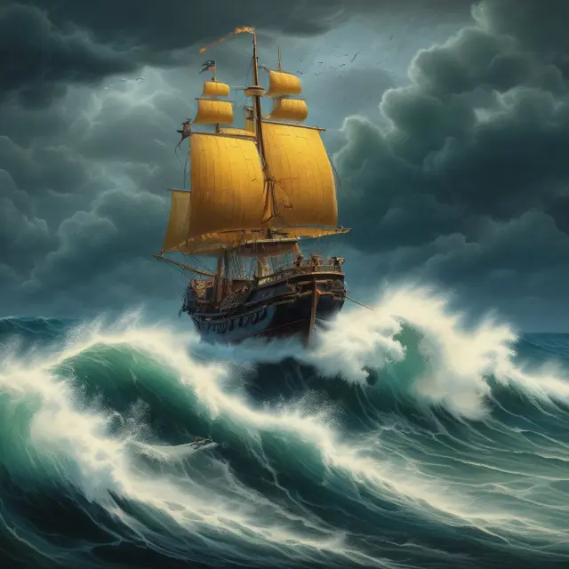 A tranquil sea with double top peaks amidst choppy waves - a reminder to exercise caution during market reversals