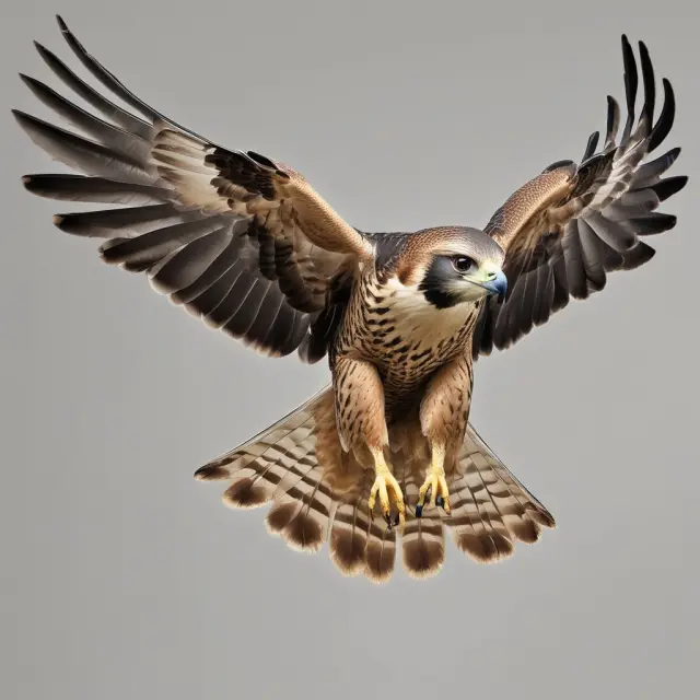 An adaptive falcon shifting between hawk and dove poses, representing the ability to implement flexible monetary policies.