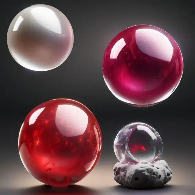 Two orbs symbolizing CDX (investment grade) and LCDX (high yield), with CDX represented by a pearl and LCDX by a fiery ruby, reflecting their underlying asset classes and risk levels.