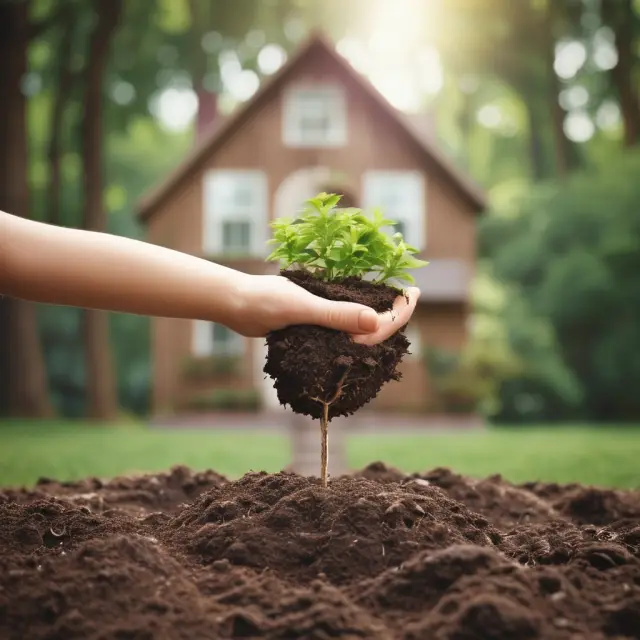A buyer nurturing a seedling, symbolizing their commitment to saving for a down payment and growing into homeownership.