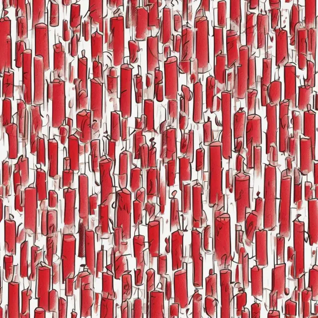 Red avalanche of falling candlesticks, representing a sustained market downtrend