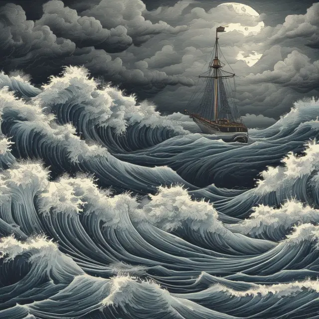 Traders wading through challenging waters, using chart patterns and technical indicators to navigate a prolonged downtrend in the stock market.