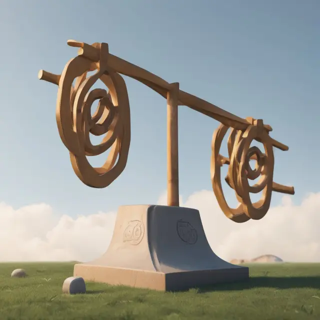 Seesaw illustrating General Electric (GE) stock