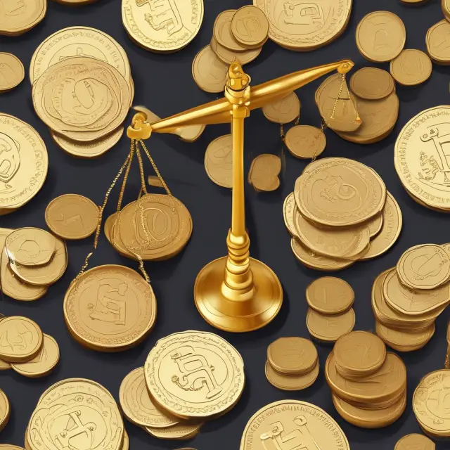Scales tipped with golden coins symbolizing cash flow optimization through DPO management