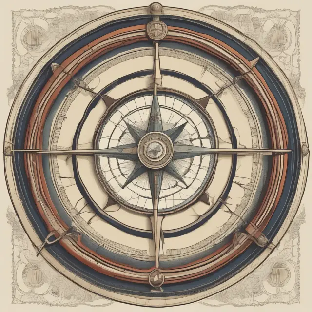 Two-year vesting period represented as a compass guiding a boat through employee waters, emphasizing employer commitment and loyalty in Deferred Profit Sharing Plans.