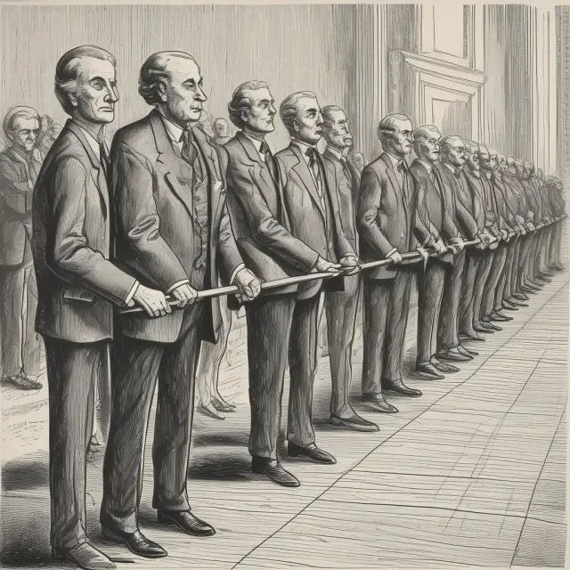 A majority shareholder guiding institutional investors in line, illustrating the benefits of drag-along rights for orderly exits and investment protection.