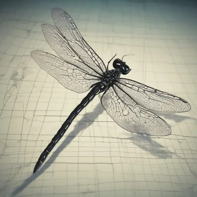 Dragonfly soaring above a stock chart, illustrating bullish or bearish reversal patterns