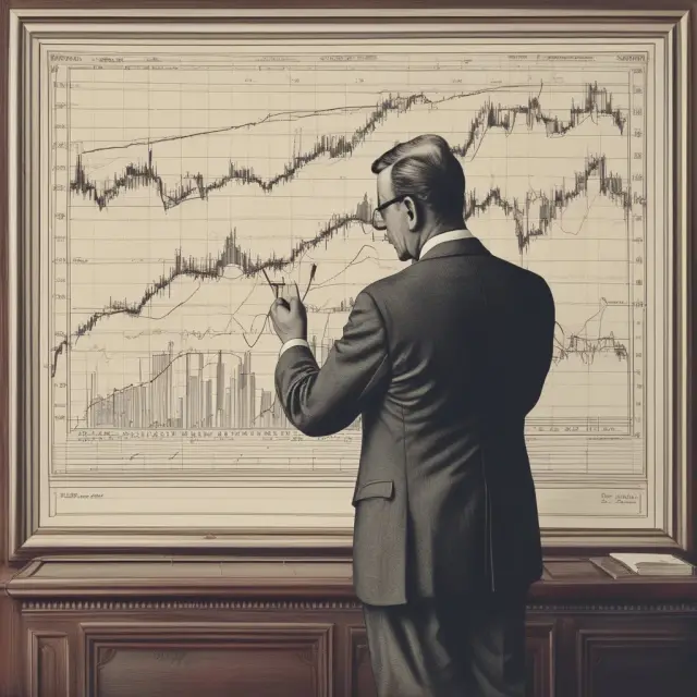 Investor monitoring historic chart, balancing gains and losses: Drawdown Risk
