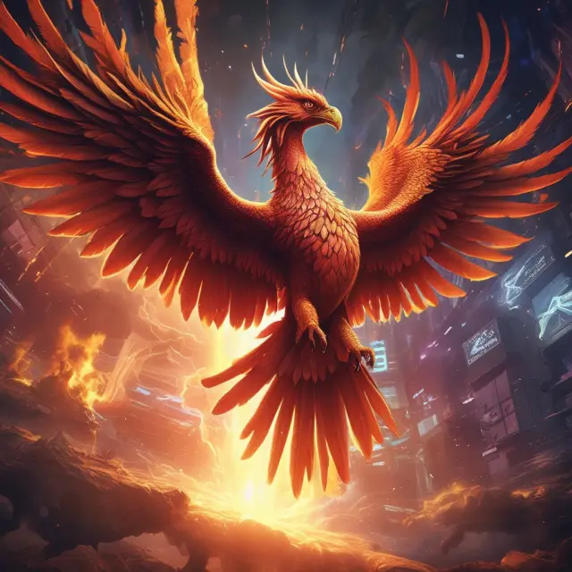An AI-enhanced phoenix rising from digital ashes symbolizes DTCC