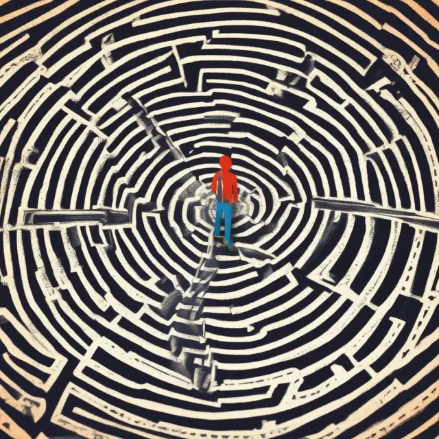 A borrower navigating a maze, guided by a compass marked 