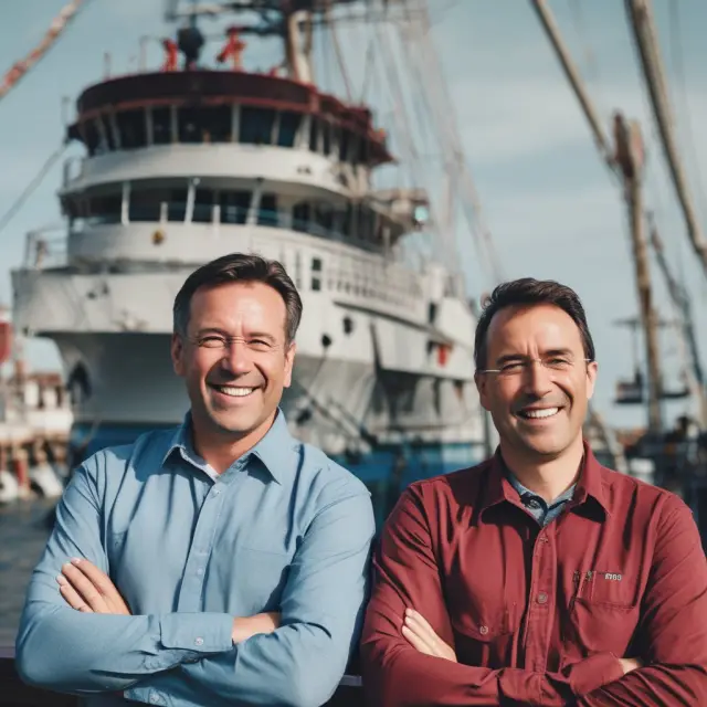 An image of founders and executives skillfully managing two sets of scales symbolizing dual-class shares, as they sail their business towards a prosperous future.