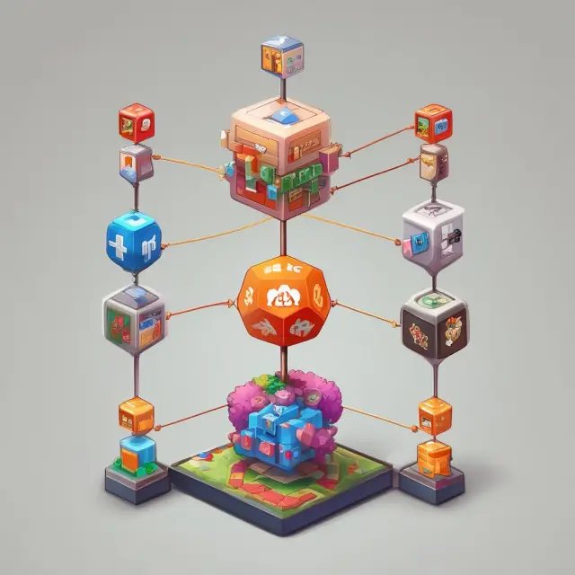 A scale balancing three interconnected pieces representing Meta (Facebook), Alibaba, and Zynga, each piece symbolizing the companies