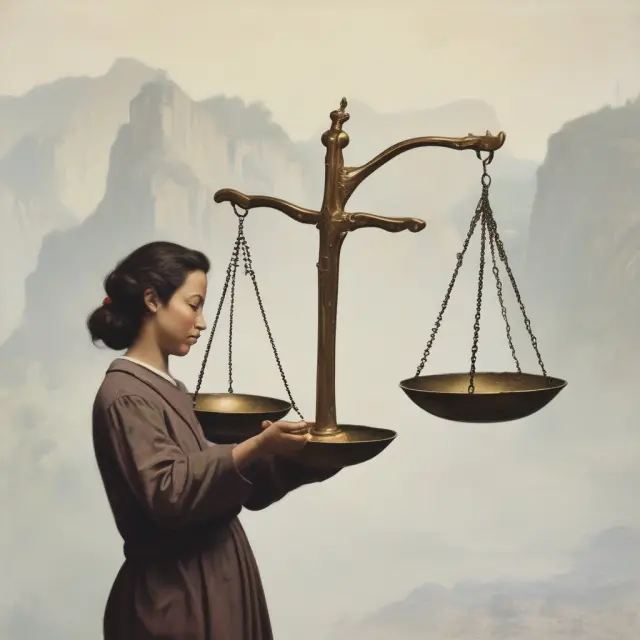 Scales representing dual listing, with one side holding benefits and the other challenges