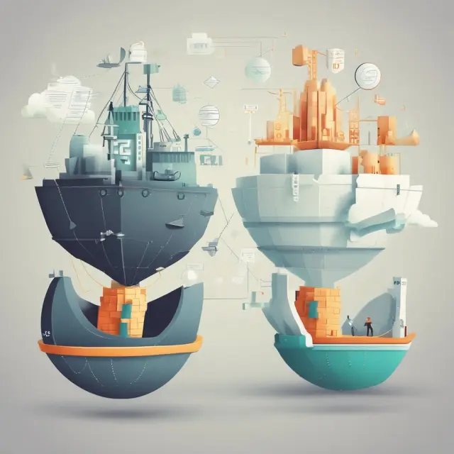 Image of two linked containers: one labeled