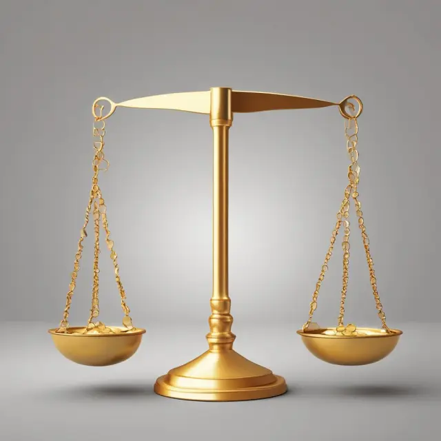Scales with gold coins representing the due from account; balancing at zero, precariously tilting negatively, emphasizing importance of accurate data.