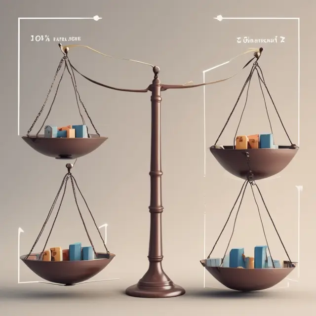A balanced scale represents the offsetting nature of due to and due from accounts in accounting.
