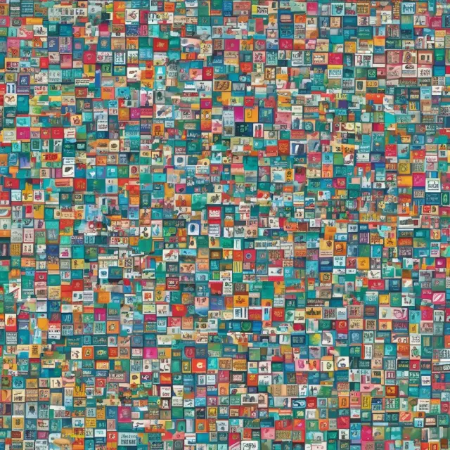 A mosaic depicting due diligence practices in technology, healthcare, real estate, and energy industries