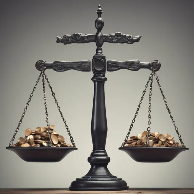 Two scales representing exporting and importing countries with their respective weights symbolizing dumping