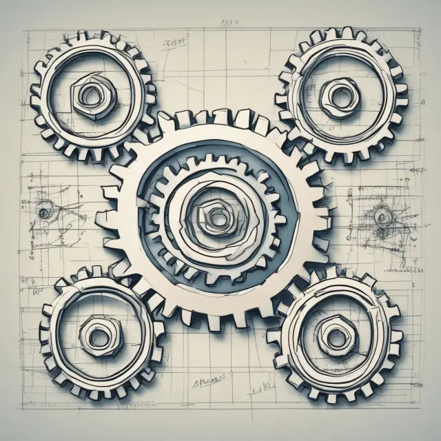 Three interlinked gears represent DuPont analysis
