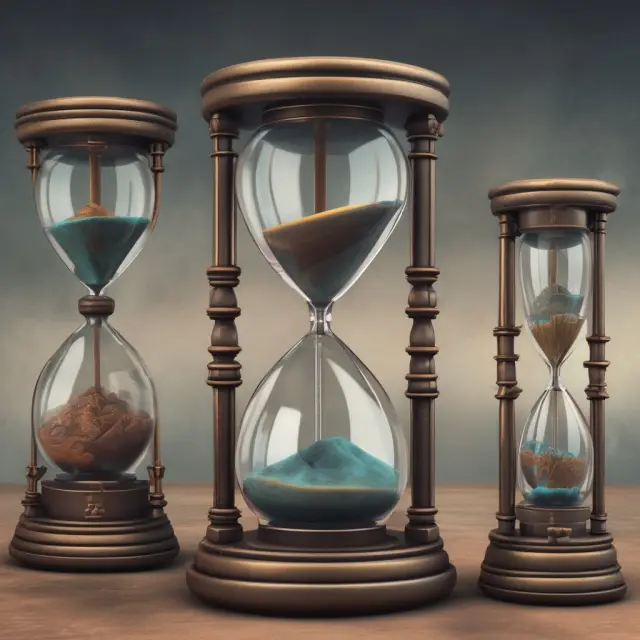 An hourglass filled with gears reveals the impact of durable goods orders on various industries.