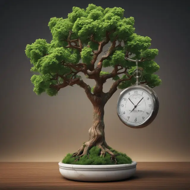 A growing tree surrounded by data charts, representing the impact of durable goods orders on economic growth and industry development.