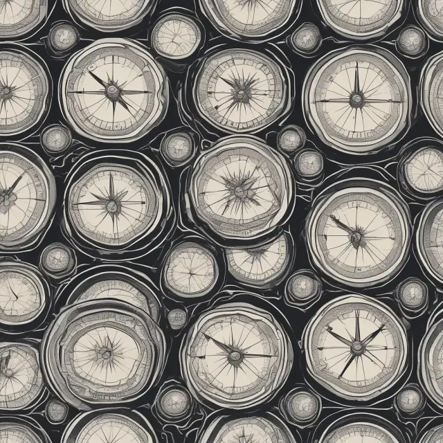 A compass with a time-traveling arrow pointing towards durable goods orders trends, helping investors navigate market conditions